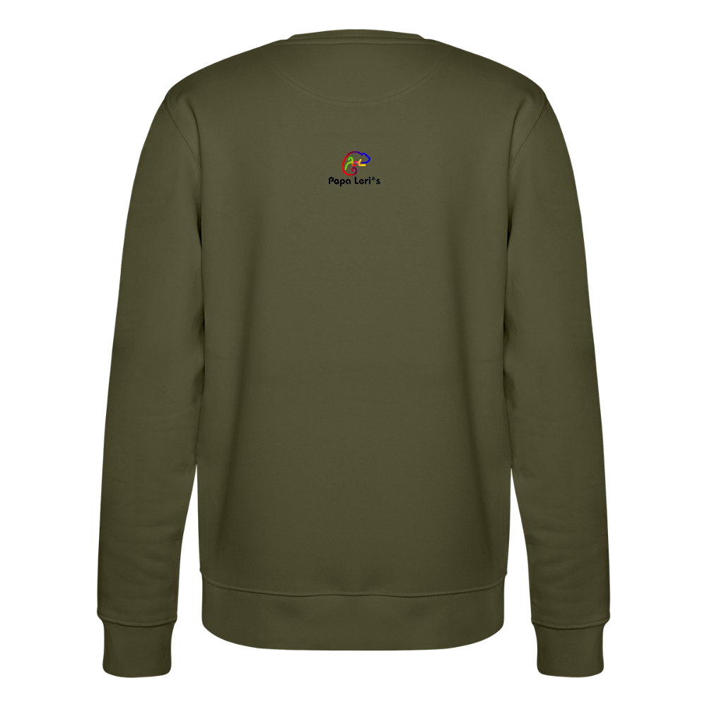 Unisex Herren Damen Bio-Sweatshirt - I LOVE CHIEMGAU - Khaki