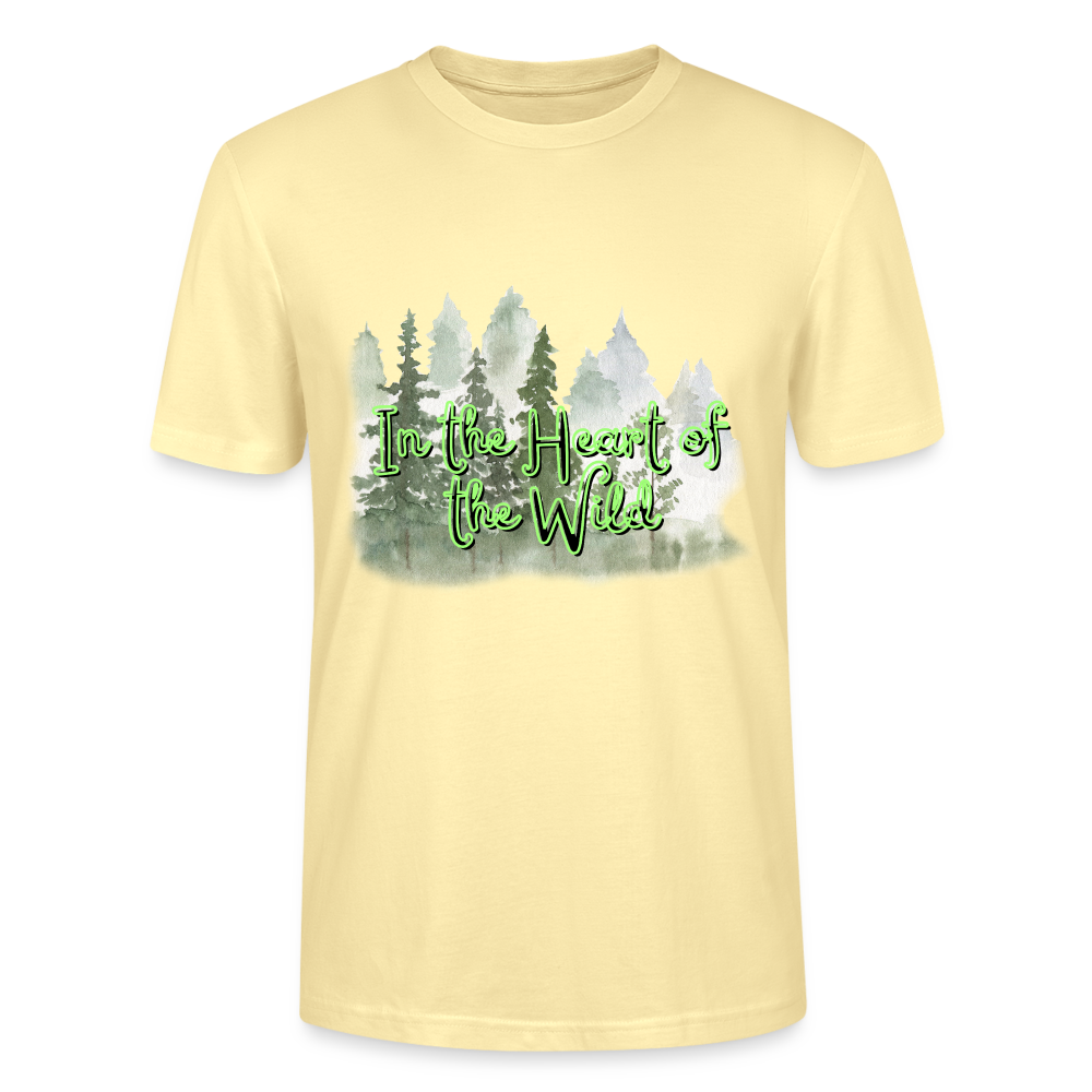 Unisex Herren Damen Bio T-Shirt - IN THE HEART OF THE WILD - Creme