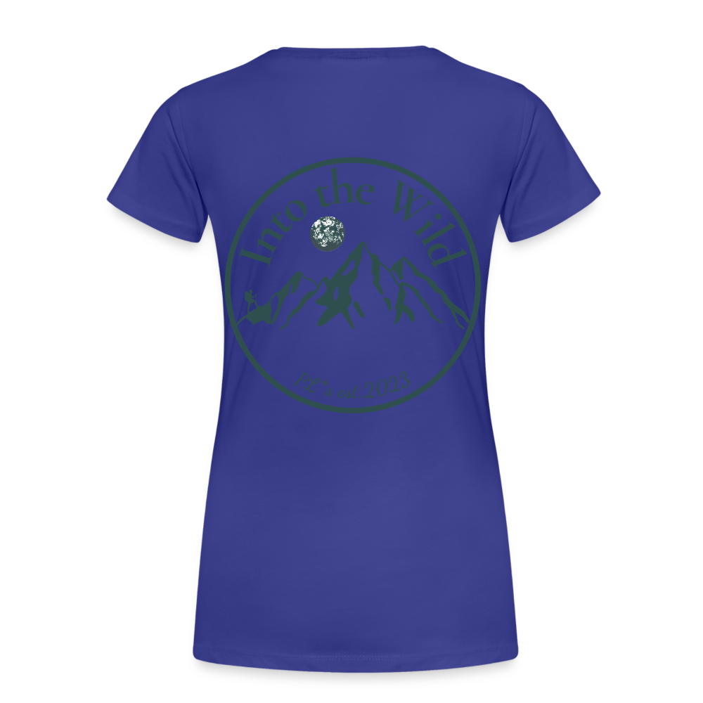 Frauen Premium Bio T-Shirt - INTO THE WILD - Königsblau