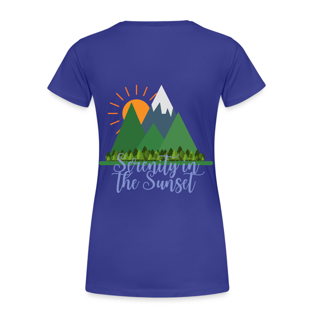 Frauen Premium Bio T-Shirt - SERENITY IN THE SUNSET - Königsblau