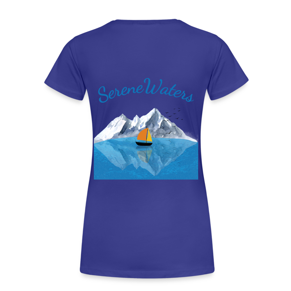 Frauen Premium Bio T-Shirt - SERENE WATERS - Königsblau