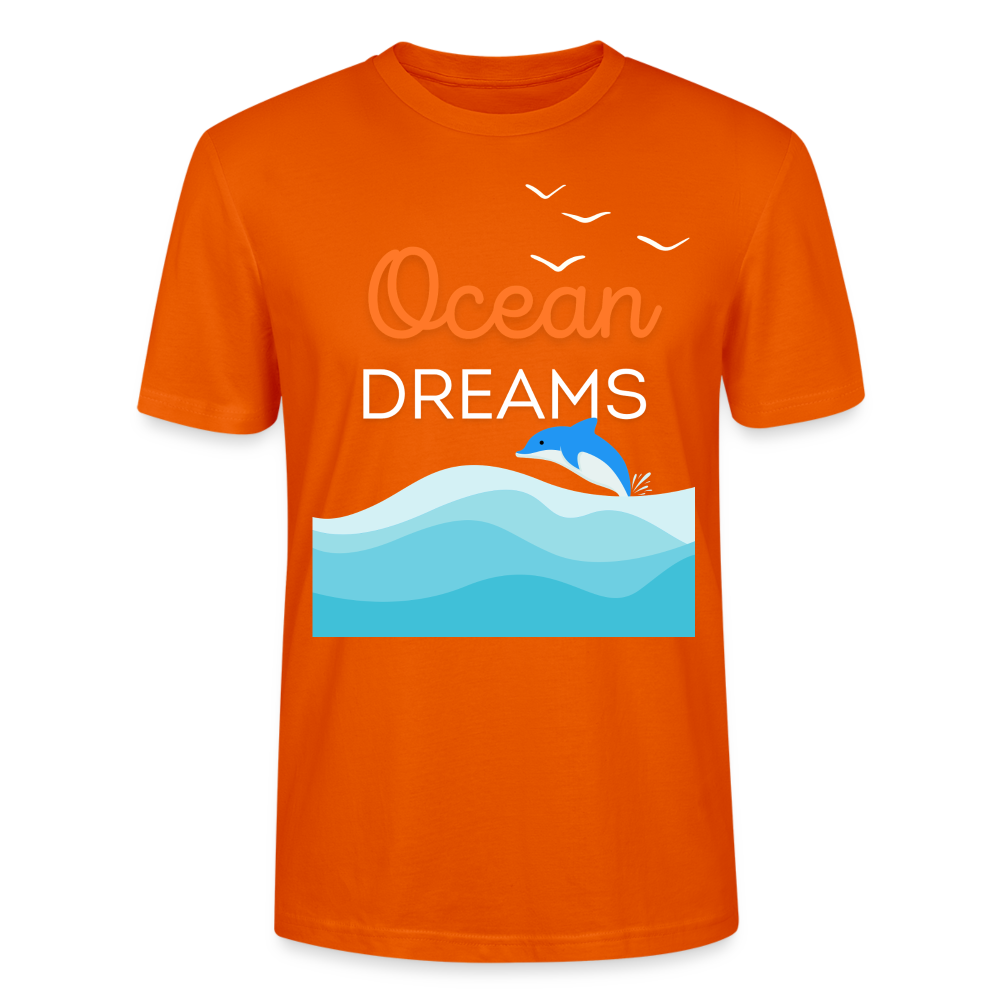 Unisex Herren Damen Bio T-Shirt - OCEAN DREAMS - Tieforange