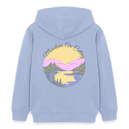 Kinder Bio-Hoodie - MOUNTAINS ARE CALLING - Sky