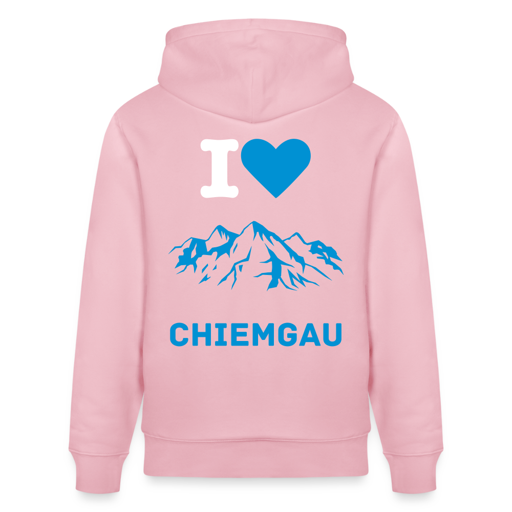 Unisex Herren Damen Bio-Hoodie - I LOVE CHIEMGAU - Hellrosa