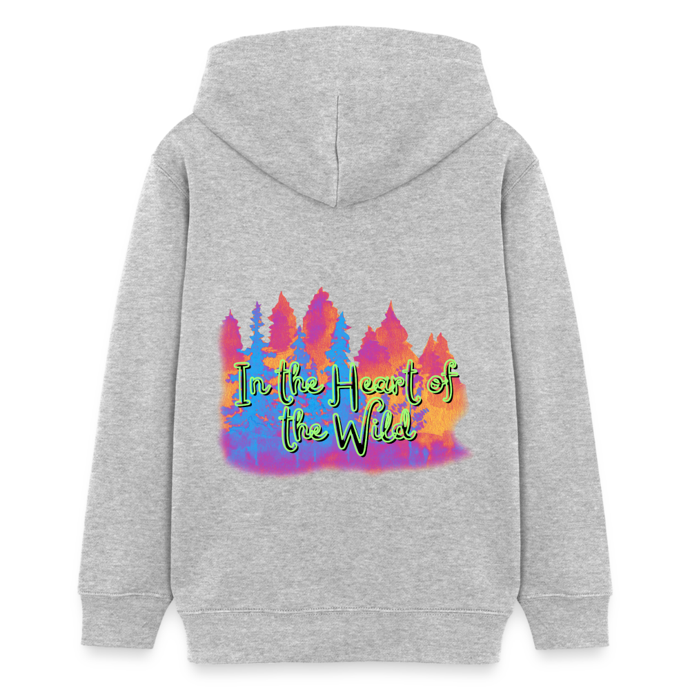 Teenager Bio-Hoodie - IN THE HEART OF THE WILD 2 - Grau meliert