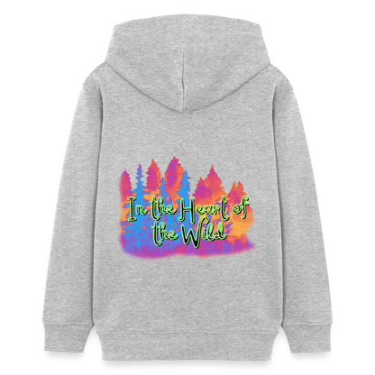 Teenager Bio-Hoodie - IN THE HEART OF THE WILD 2 - Grau meliert