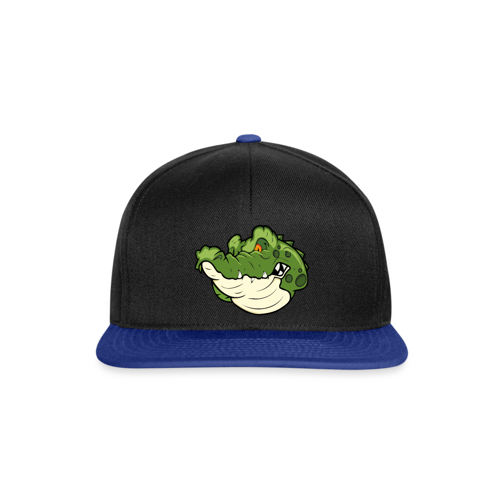 Snapback Cap- KROKO POWER - versch. Farben - Schwarz/Königsblau