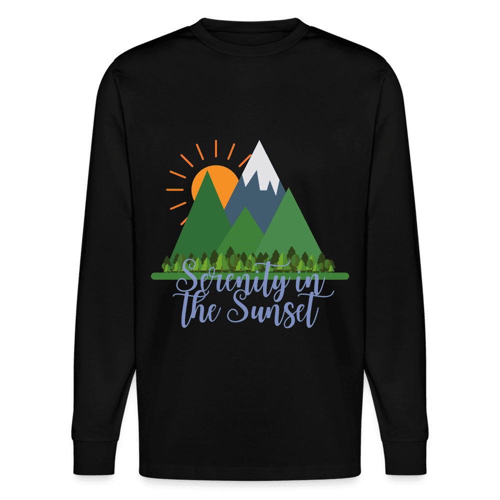 Unisex Herren Damen Bio-Langarmshirt - SERENITY IN THE SUNSET