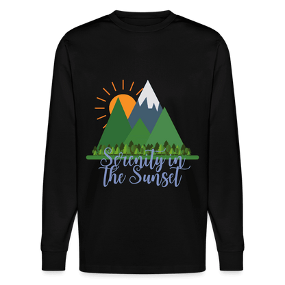 Unisex Herren Damen Bio-Langarmshirt - SERENITY IN THE SUNSET