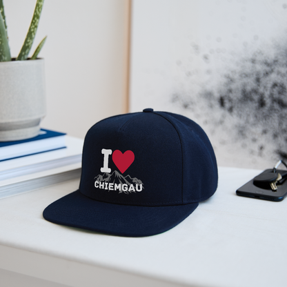 Snapback Cap - I LOVE CHIEMGAU - versch. Farben - Navy/Navy