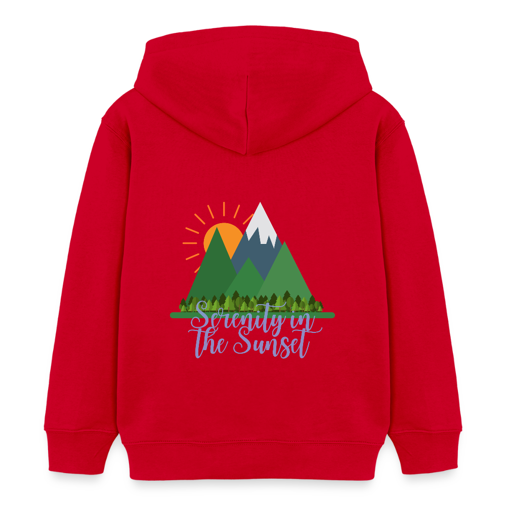 Kinder Bio-Hoodie - SERENITY IN THE SUNSET - Rot