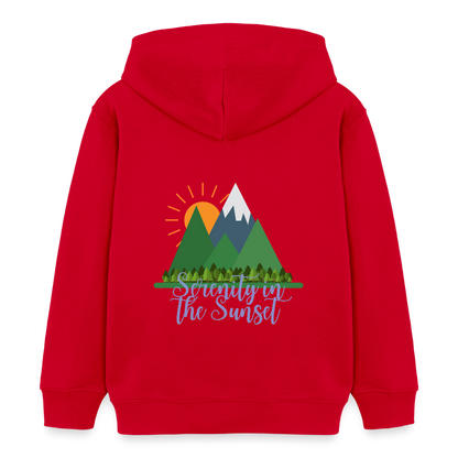 Kinder Bio-Hoodie - SERENITY IN THE SUNSET - Rot