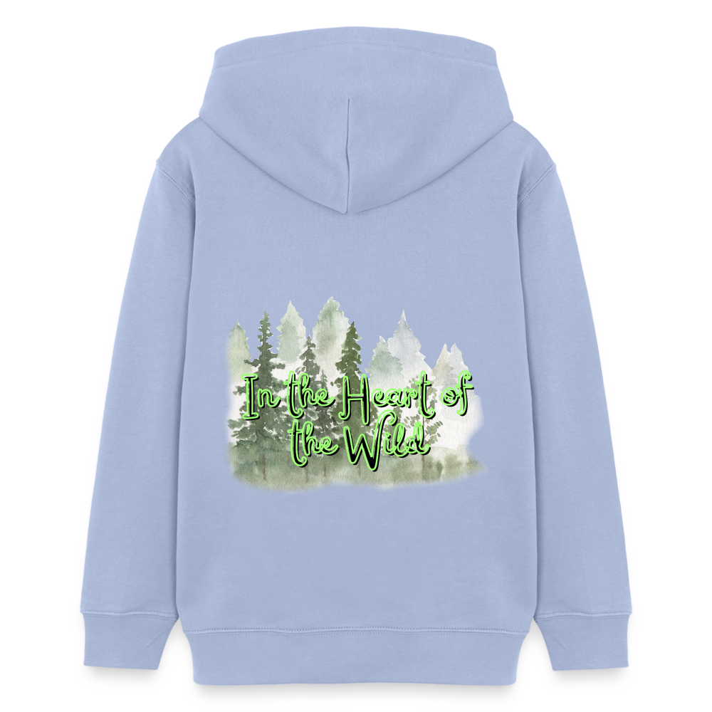 Teenager Bio-Hoodie - IN THE HEART OF THE WILD - Sky