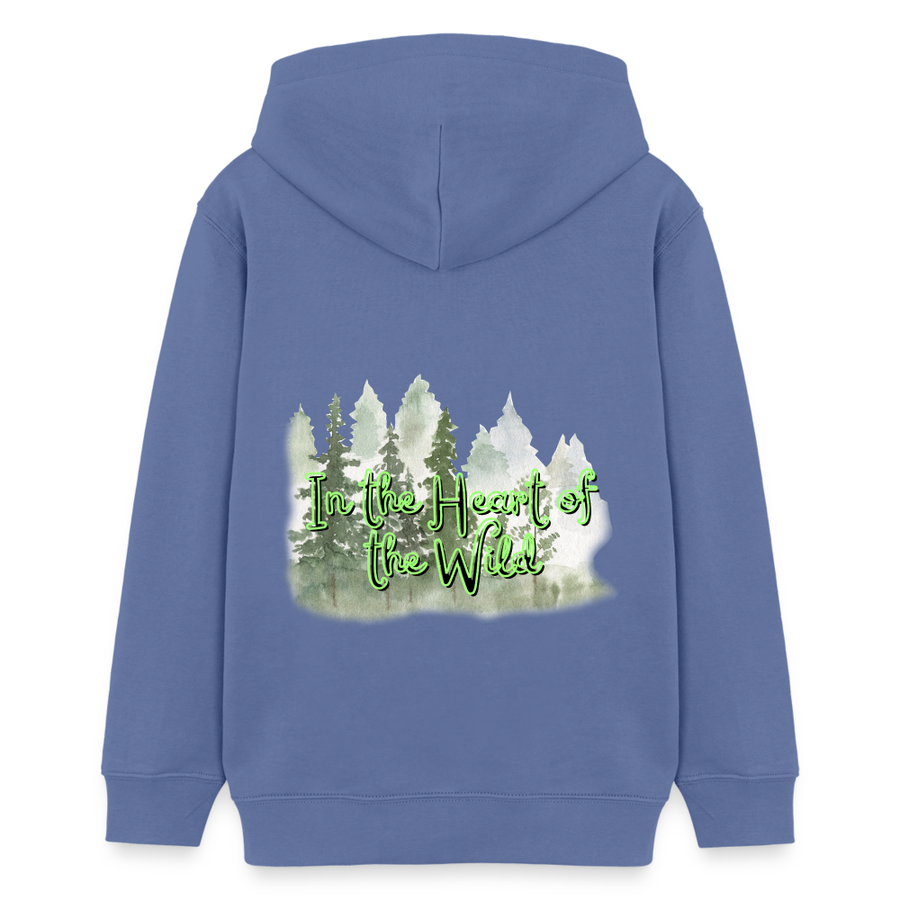 Teenager Bio-Hoodie - IN THE HEART OF THE WILD - Blau