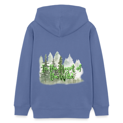 Teenager Bio-Hoodie - IN THE HEART OF THE WILD - Blau