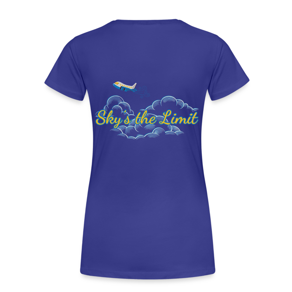 Frauen Premium Bio T-Shirt - SKY´S THE LIMIT - Königsblau