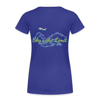 Frauen Premium Bio T-Shirt - SKY´S THE LIMIT - Königsblau