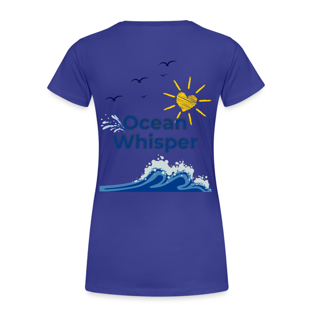 Frauen Premium Bio T-Shirt - OCEAN WHISPER - Königsblau