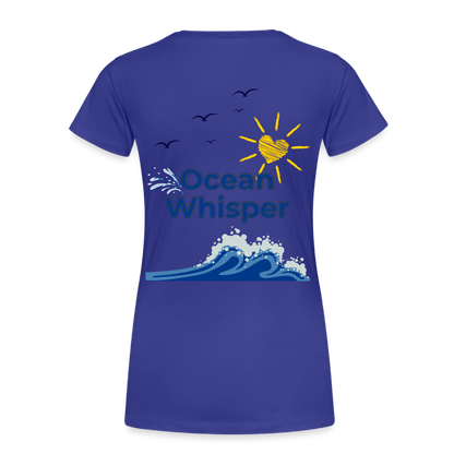 Frauen Premium Bio T-Shirt - OCEAN WHISPER - Königsblau