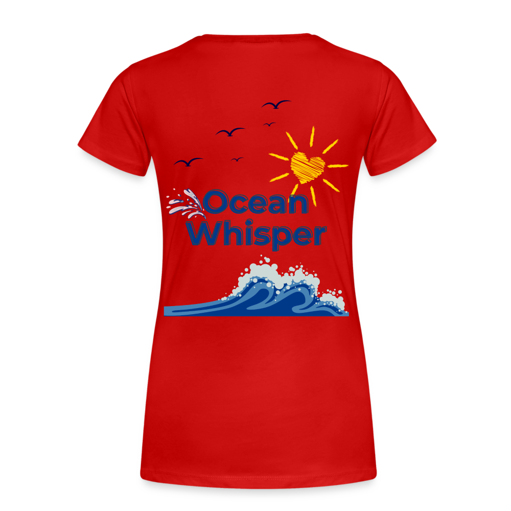 Frauen Premium Bio T-Shirt - OCEAN WHISPER - Rot