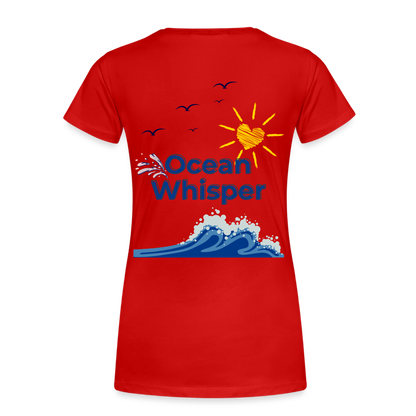 Frauen Premium Bio T-Shirt - OCEAN WHISPER - Rot