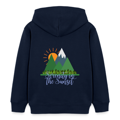 Kinder Bio-Hoodie - SERENITY IN THE SUNSET - Navy