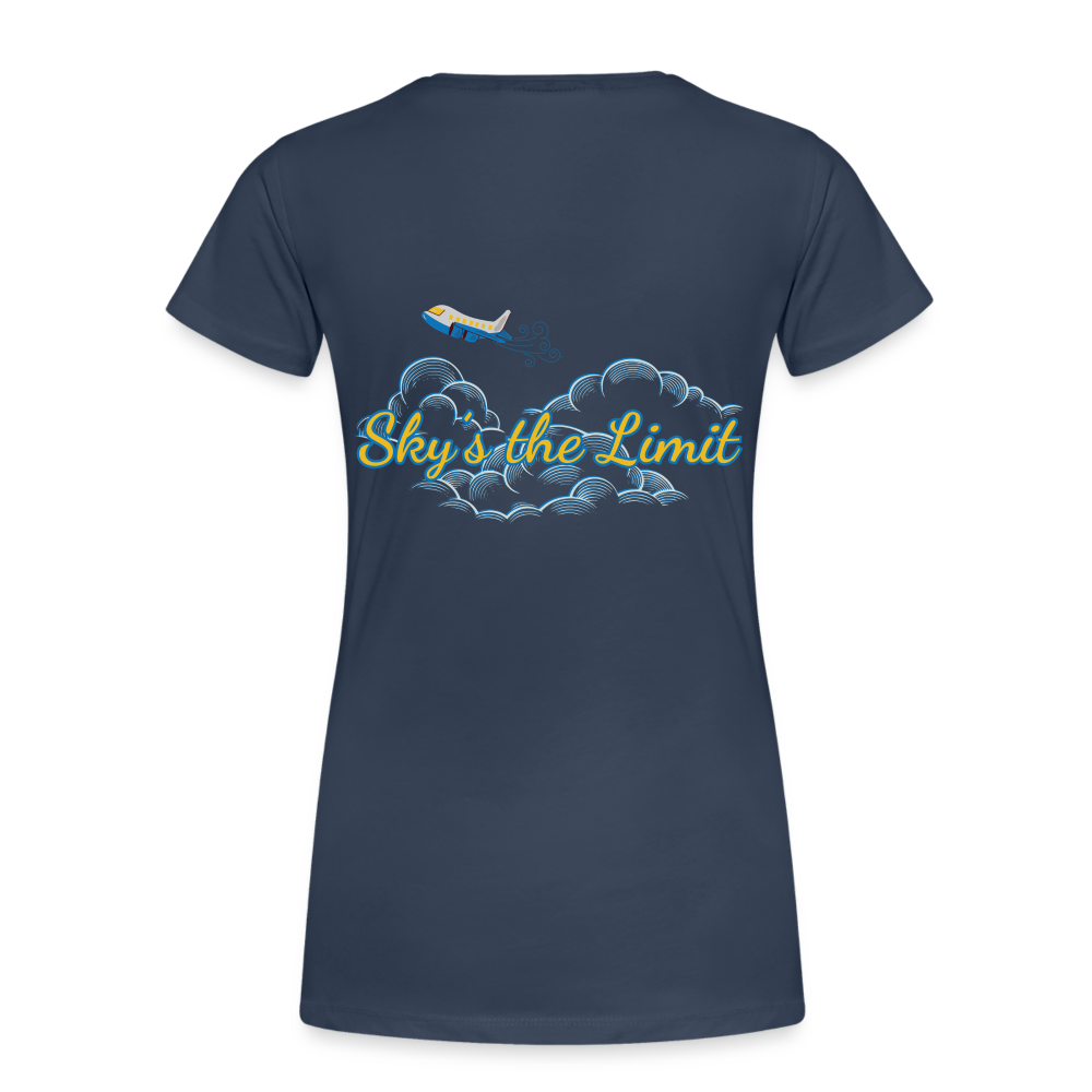 Frauen Premium Bio T-Shirt - SKY´S THE LIMIT - Navy