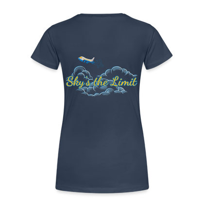 Frauen Premium Bio T-Shirt - SKY´S THE LIMIT - Navy