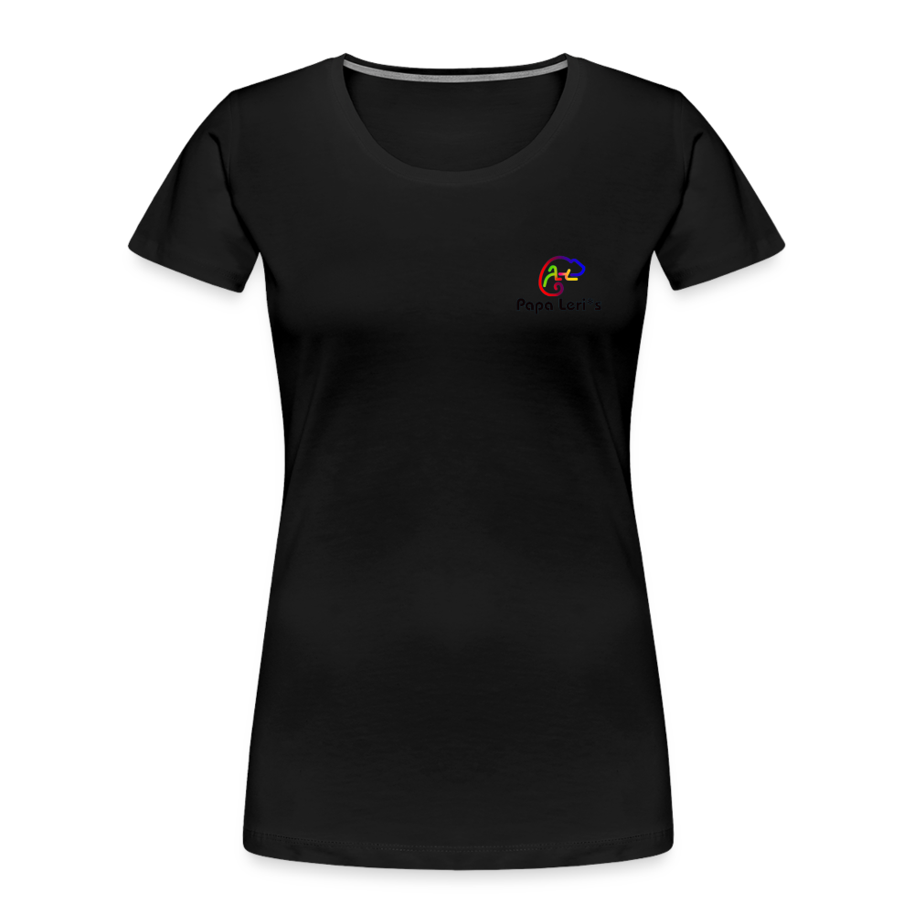 Frauen Premium Bio T-Shirt - WANDERLUST SPIRIT - Schwarz