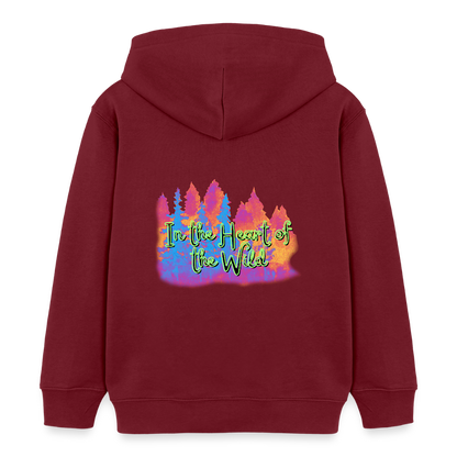 Kinder Bio-Hoodie - IN THE HEART OF THE WILD 2 - Burgunderrot