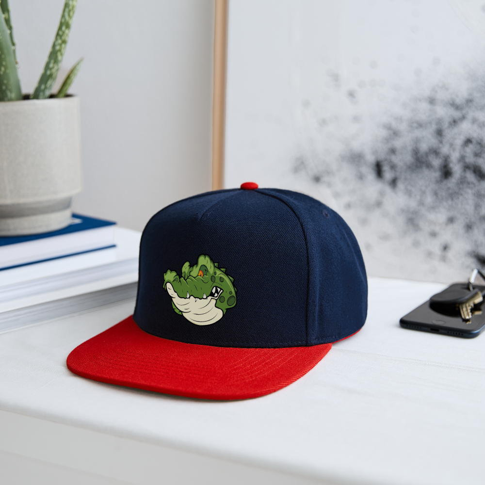 Snapback Cap- KROKO POWER - versch. Farben - Navy/Rot