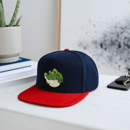 Snapback Cap- KROKO POWER - versch. Farben - Navy/Rot