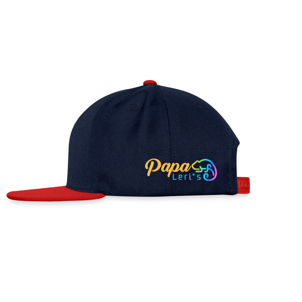 Snapback Cap- KROKO POWER - versch. Farben - Navy/Rot