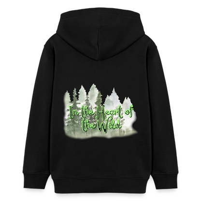 Teenager Bio-Hoodie - IN THE HEART OF THE WILD - Schwarz