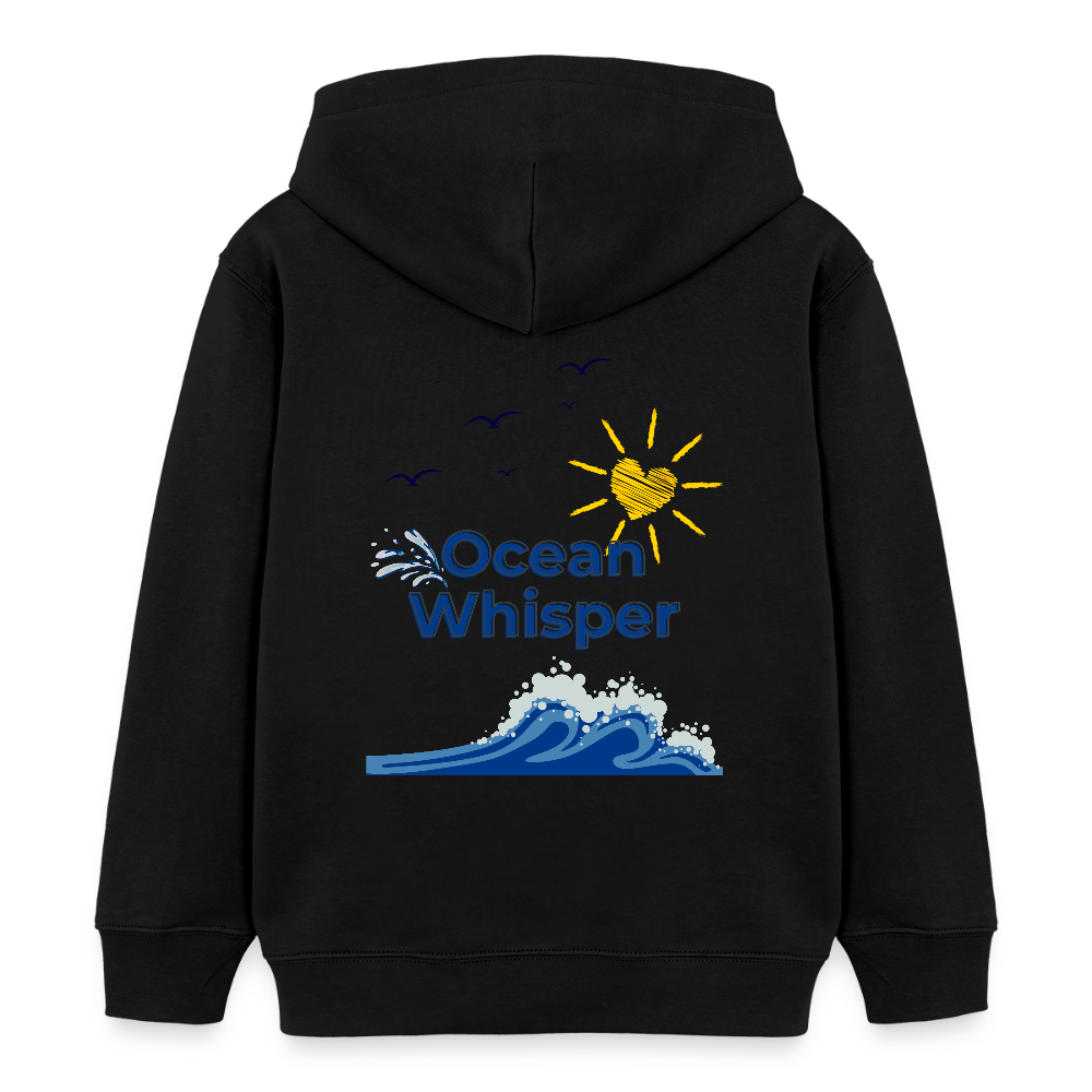 Kinder Bio-Hoodie - OCEAN WHISPER - Schwarz