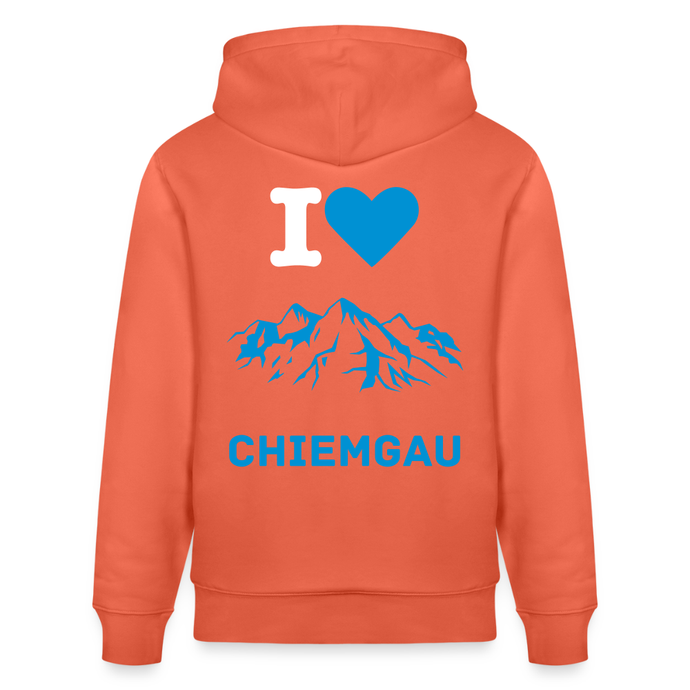 Unisex Herren Damen Bio-Hoodie - I LOVE CHIEMGAU - Hellrot