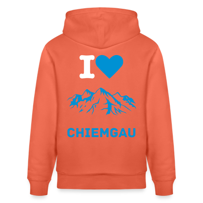 Unisex Herren Damen Bio-Hoodie - I LOVE CHIEMGAU - Hellrot