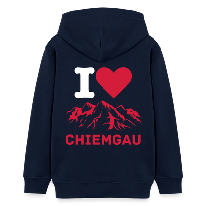 Teenager Bio-Hoodie -  I LOVE CHIEMGAU - Navy