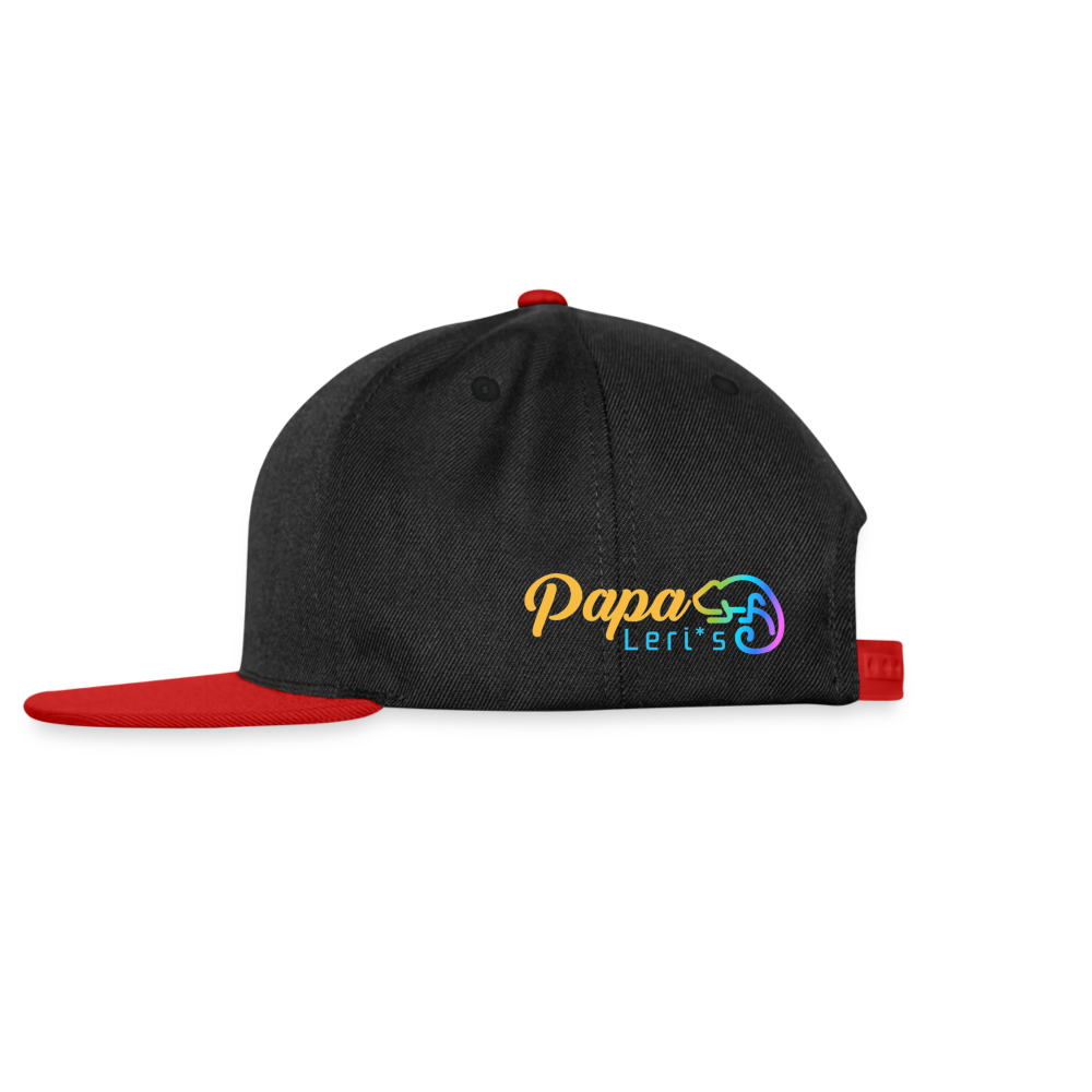 Snapback Cap- KROKO POWER - versch. Farben - Schwarz/Rot