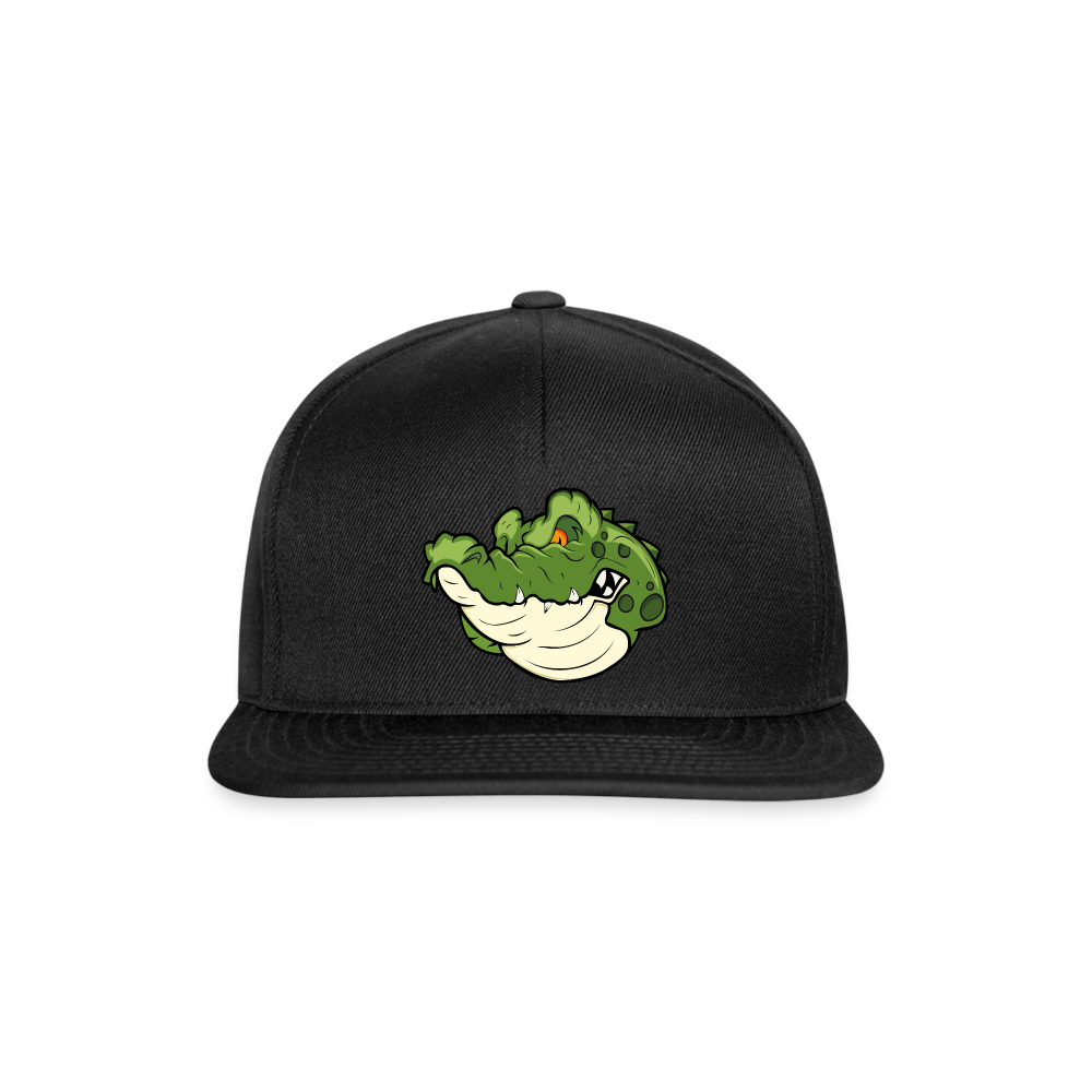 Snapback Cap- KROKO POWER - versch. Farben - Schwarz/Schwarz