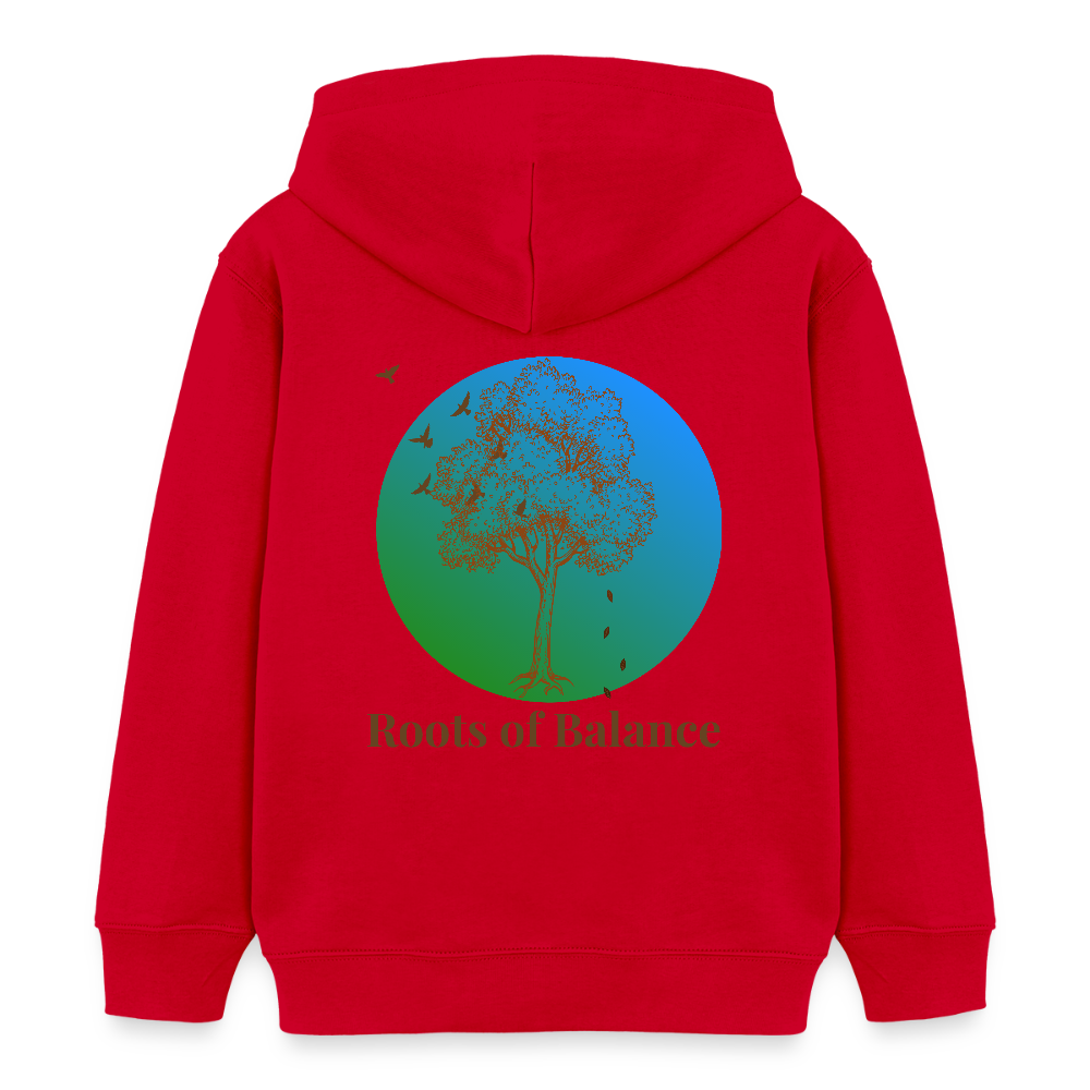 Kinder Bio-Hoodie - ROOTS OF BALANCE - Rot