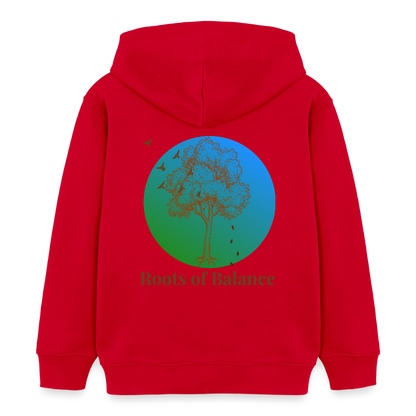 Kinder Bio-Hoodie - ROOTS OF BALANCE - Rot