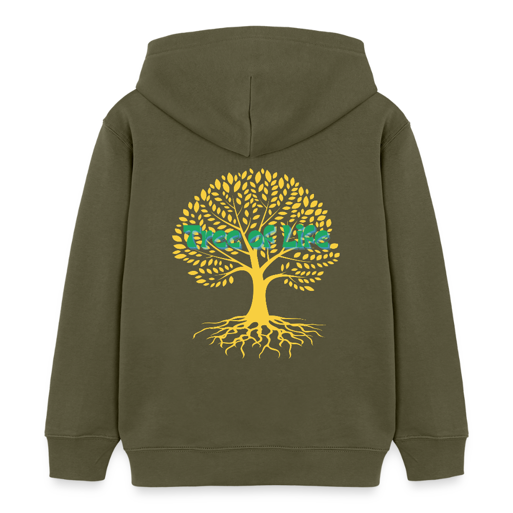 Kinder Bio-Hoodie - TREE OF LIFE - Khaki