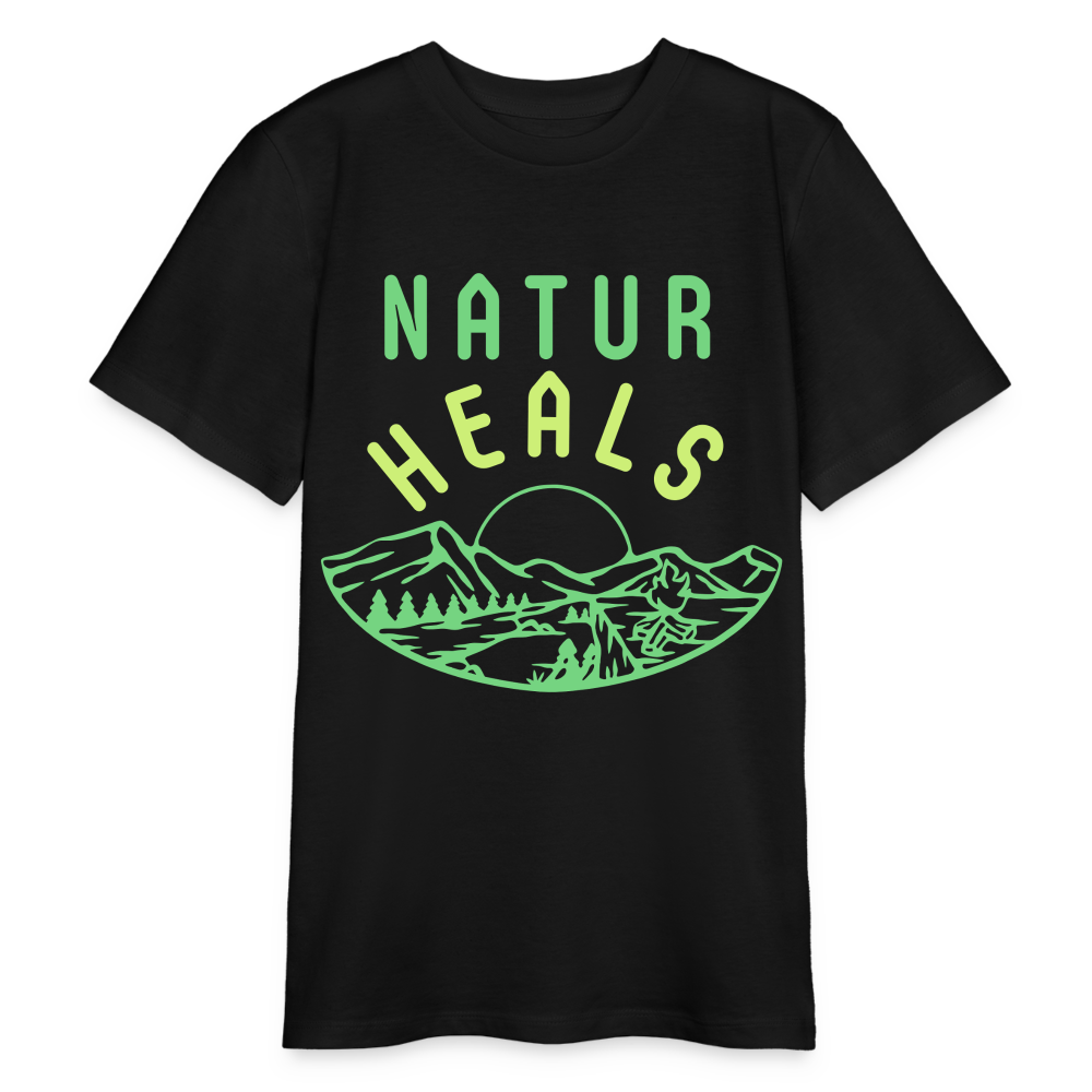 Bio Teenager T-Shirt - NATUR HEALS - Schwarz