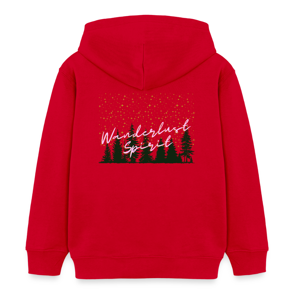 Kinder Bio-Hoodie - WANDERLUST SPIRIT - Rot