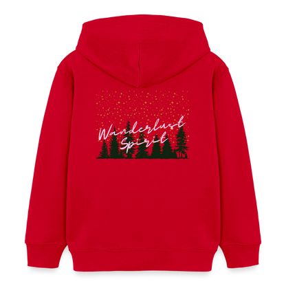 Kinder Bio-Hoodie - WANDERLUST SPIRIT - Rot