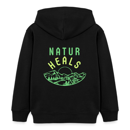 Kinder Bio-Hoodie - NATUR HEALS - Schwarz