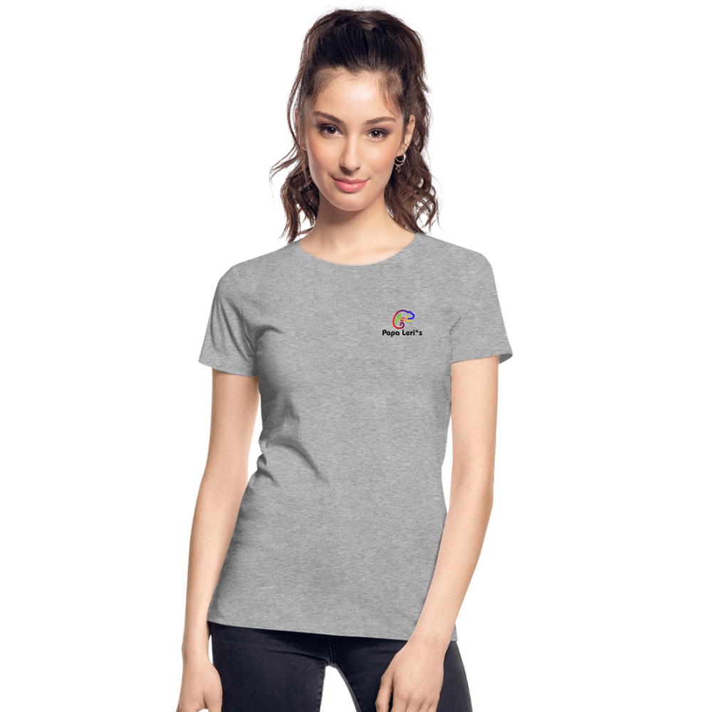 Frauen Premium Bio T-Shirt - WANDERLUST SPIRIT - Grau meliert