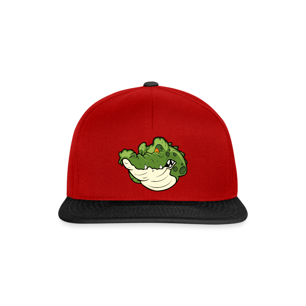 Snapback Cap- KROKO POWER - versch. Farben - Rot/Schwarz