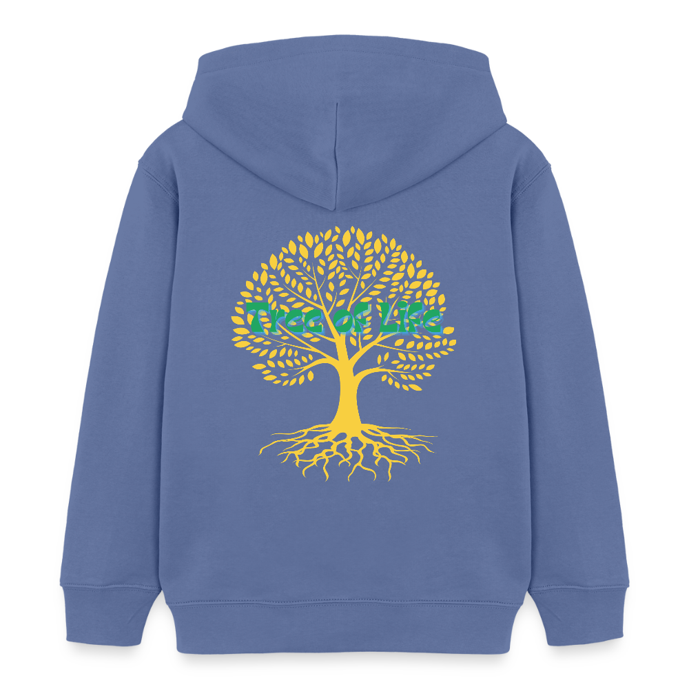 Kinder Bio-Hoodie - TREE OF LIFE - Blau